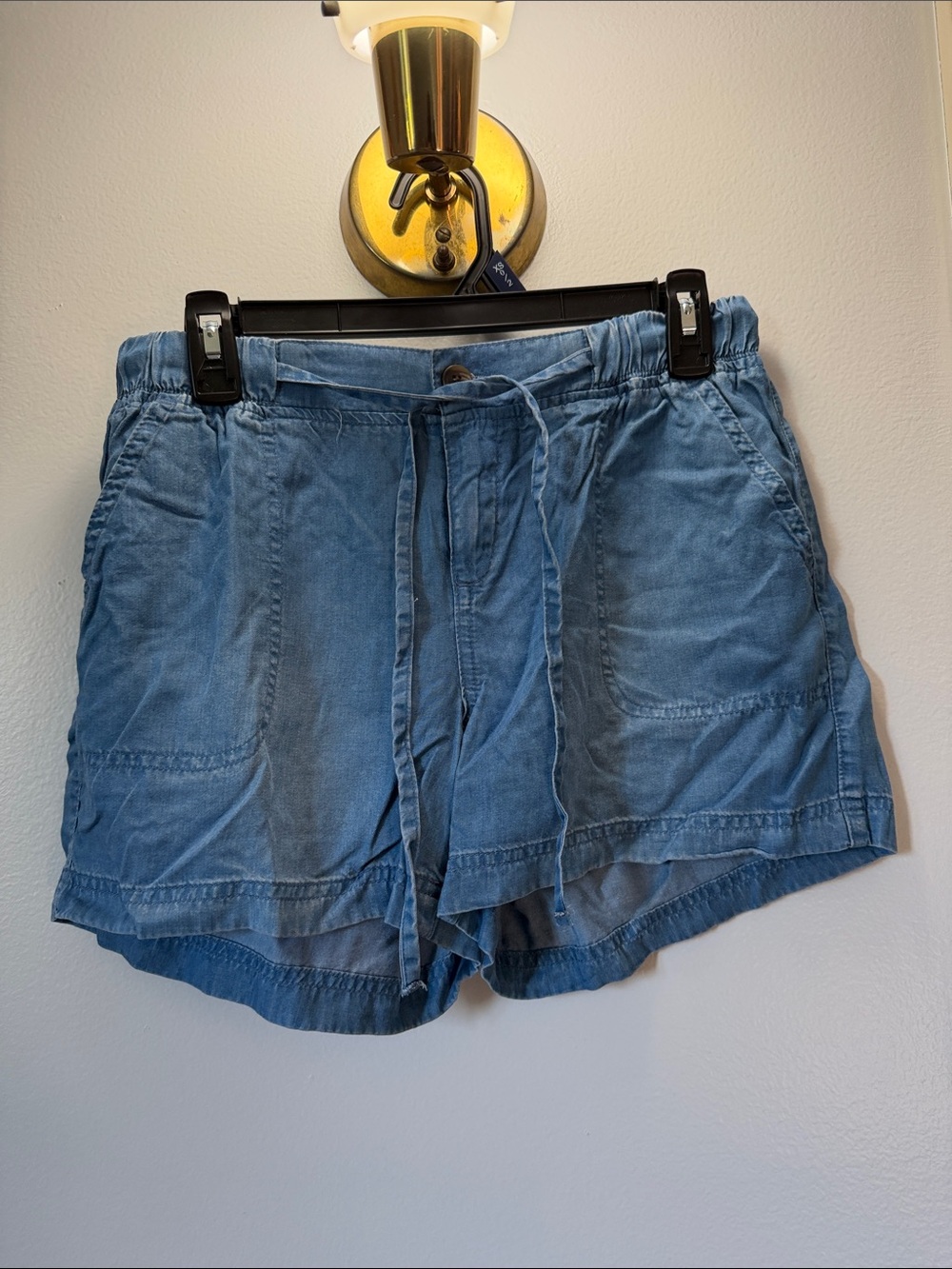 Merona Light Blue Tie-Waist Jean Shorts